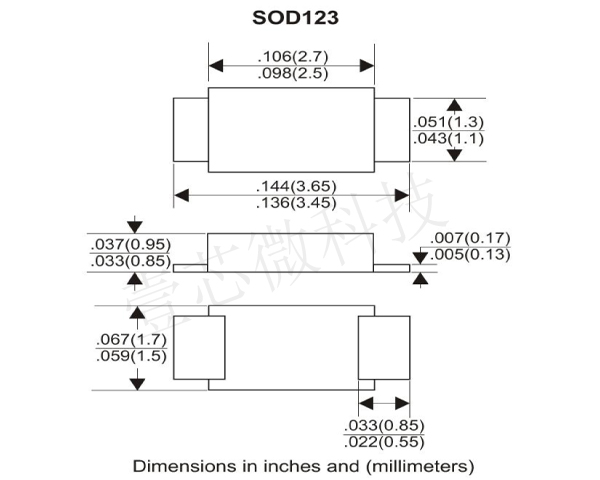 1N5822 SOD-123封裝 1N5822 SOD-123封裝