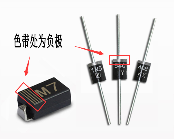 整流二極管正負極