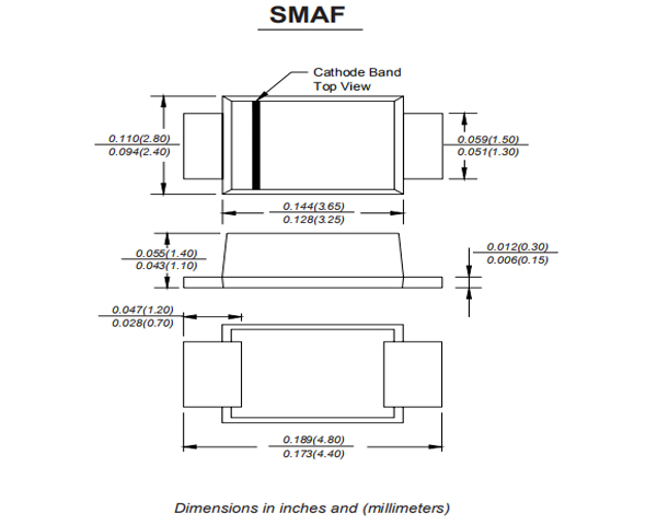 SMAF封裝尺寸 SMAF封裝尺寸