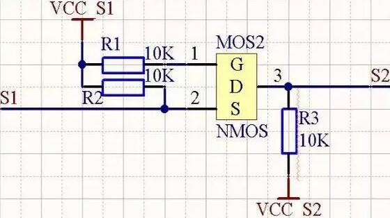 雙向mos管電平轉換電路