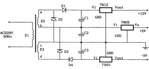 三端穩壓管7805引腳圖