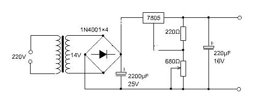 三端穩壓管7805引腳圖