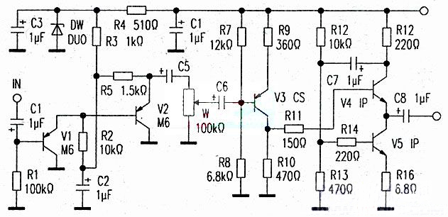 三極管前級放大器