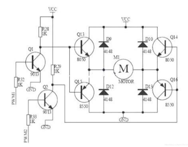 PWM驅(qū)動(dòng)MOS管H橋電路 PWM驅(qū)動(dòng)MOS管H橋電路
