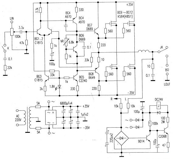 相同極性場效應管功放電路制作解析