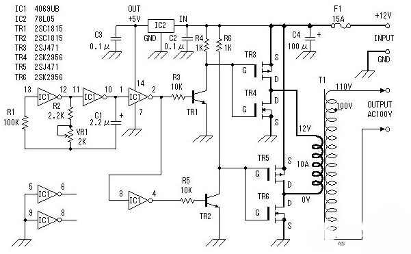 直流變換交流電路圖解-場效應(yīng)晶體管-逆變電源-MOS場效應(yīng)管變換電路詳解
