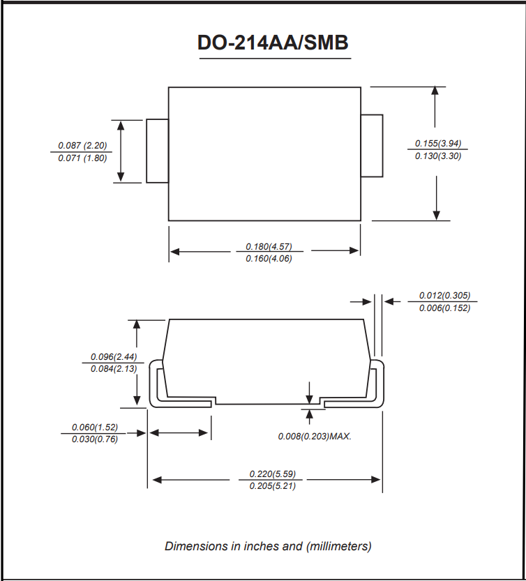 SS84,SS86,SS810肖特基二極管SMB封裝