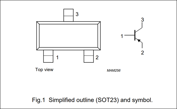 MMBTA92,SOT-23封裝與電路符號