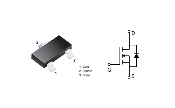 AO3400,SOT23,MOS場效應管封裝 引腳圖 電路符號