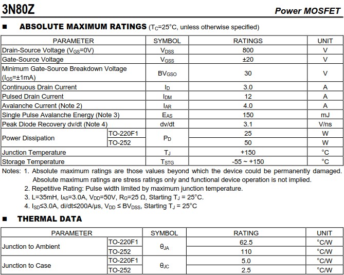 3N80ZL-TN3-R 3N80ZL-TN3-R