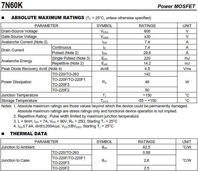7N60KL-TN3-G 7N60KL-TN3-G