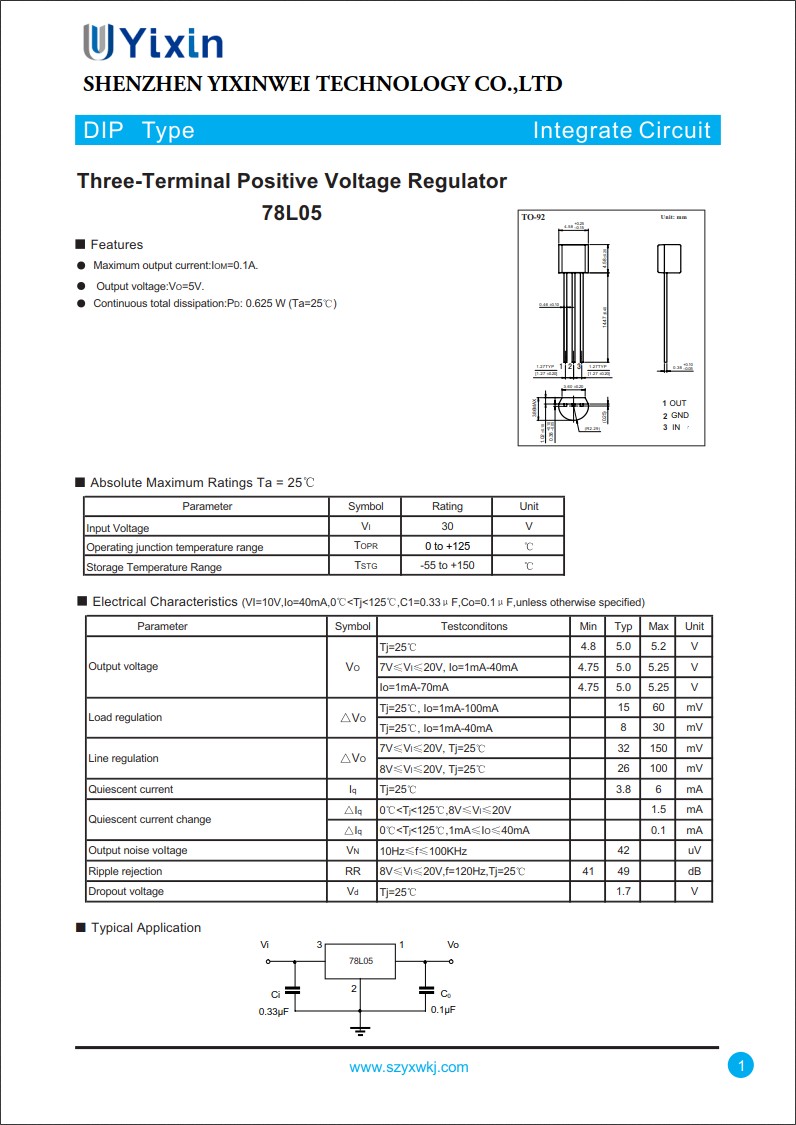 78L05規(guī)格書