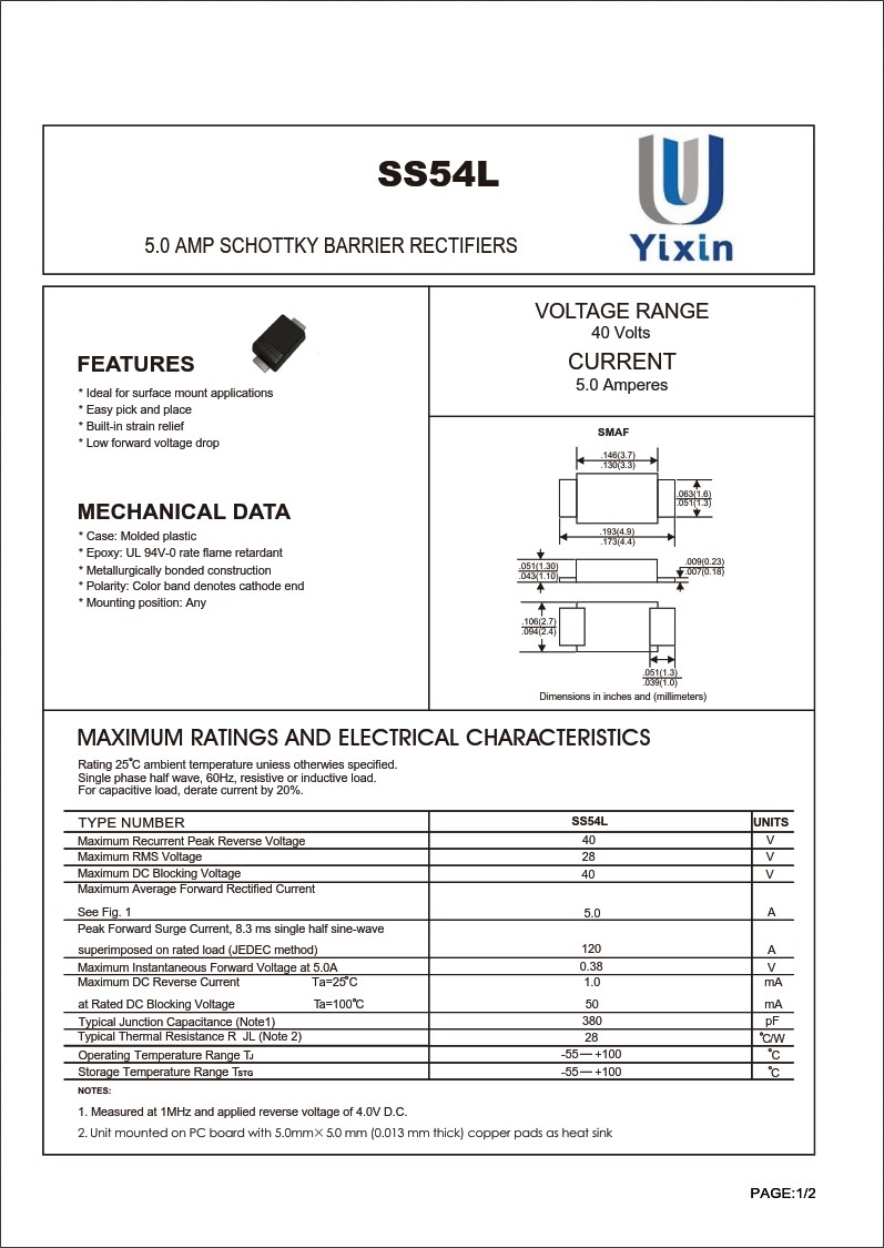 SS54L規(guī)格書 SS54L規(guī)格書