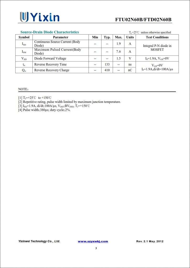 FTD02N60規(guī)格書(shū)