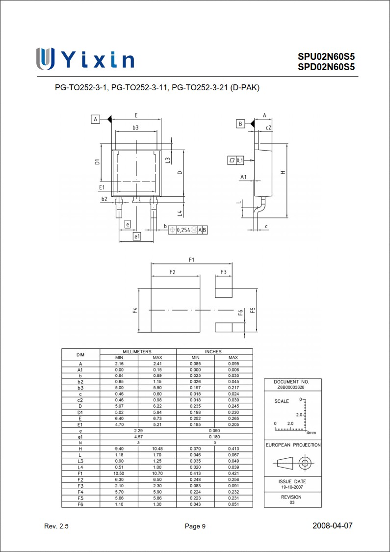 SPD02N60S5封裝 SPD02N60S5封裝