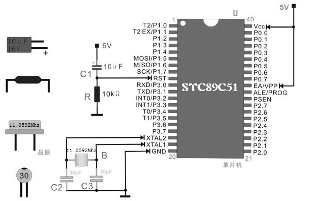 最小系統(tǒng)電路圖