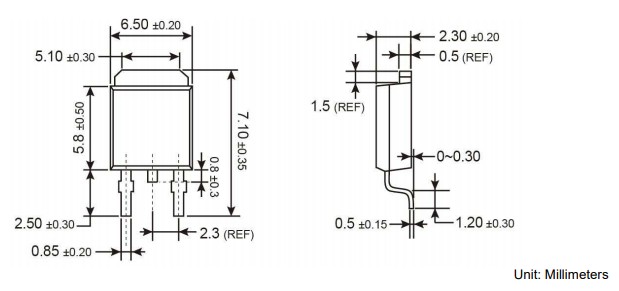 TSM6N50CP封裝規格 TSM6N50CP封裝規格