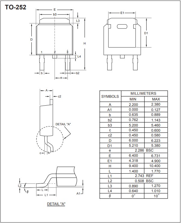 SDU05N04,TO-252封裝規格 SDU05N04,TO-252封裝規格