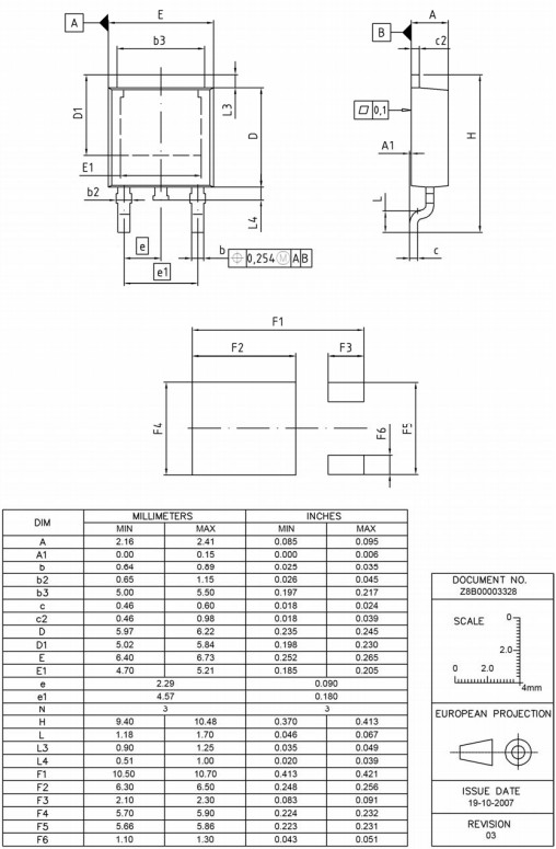 SPD02N50C3,TO-252封裝規格 SPD02N50C3,TO-252封裝規格