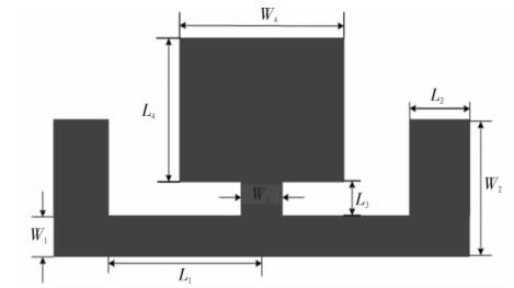 HFSS雙模諧振器參數(shù)示意圖 HFSS雙模諧振器參數(shù)示意圖