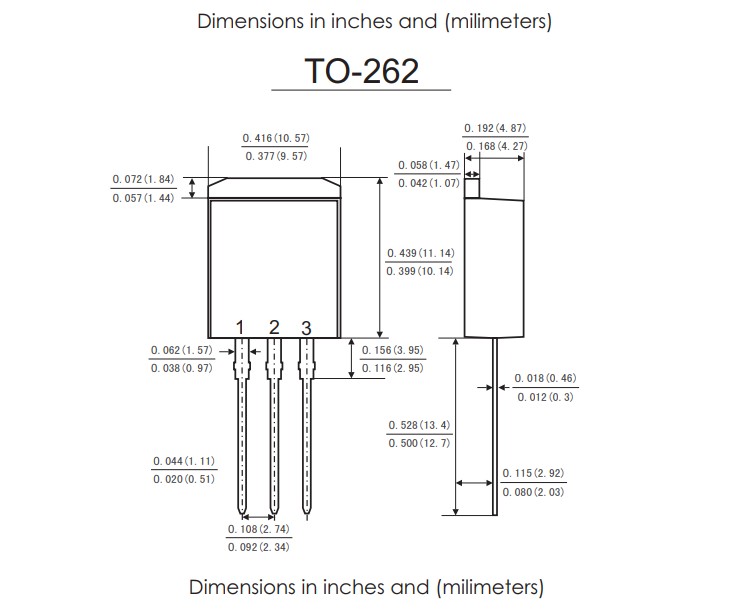 TO-262封裝尺寸 TO-262封裝尺寸