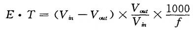 電壓·微秒常數(shù)(E·T)