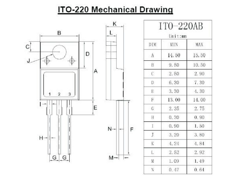 ITO-220封裝尺寸