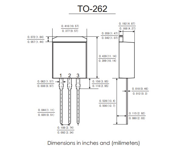 TO-262封裝尺寸 TO-262封裝尺寸