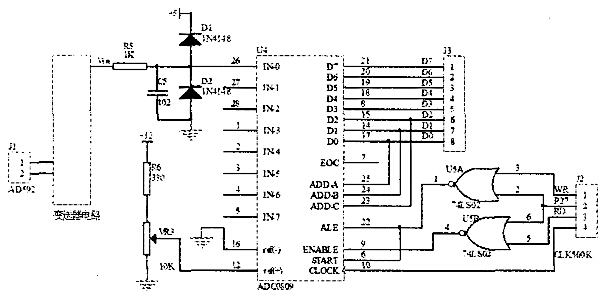 AD轉(zhuǎn)換模塊電路圖 AD轉(zhuǎn)換模塊電路圖