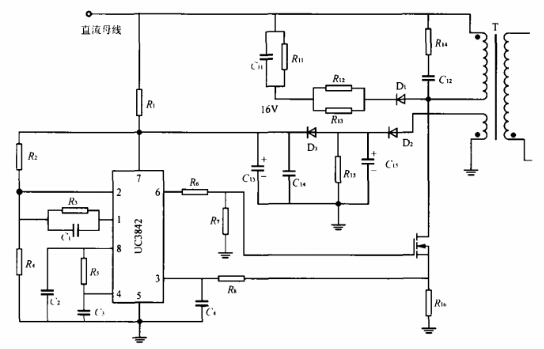 輔助電源輸出電壓分壓采樣