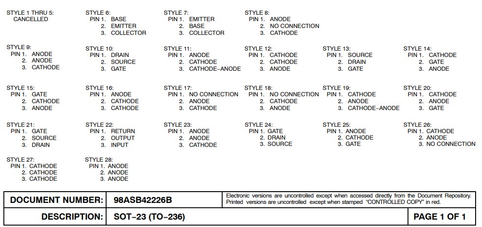 2N7002封裝尺寸 2N7002封裝尺寸