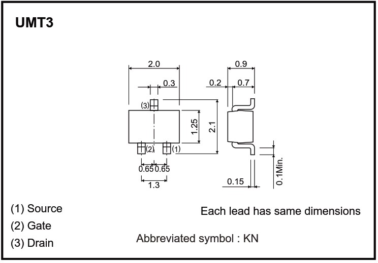 2SK3018(SOT-23)封裝尺寸 2SK3018(SOT-23)封裝尺寸