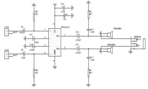 TDA2822M原理圖 TDA2822M原理圖