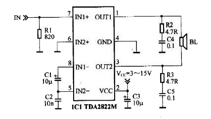 小功率有源音箱電路圖 小功率有源音箱電路圖
