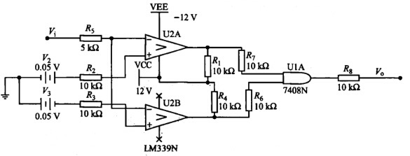 雙限過零比較電路原理圖