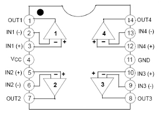 LM324引腳排列圖