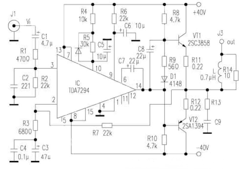 TDA7294推動的高保真功率放大器