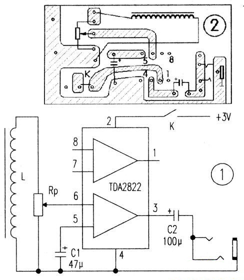音頻感應線圈和印制電路