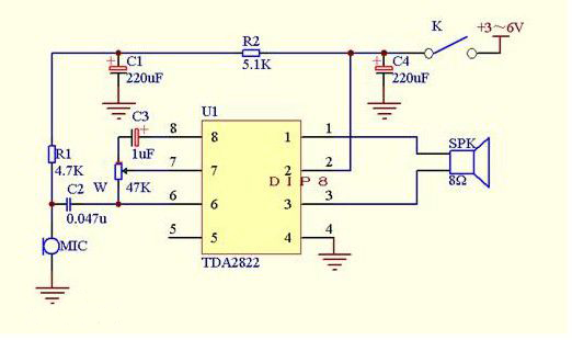 話筒功放電路圖