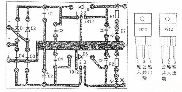 集成功率放大器印制電路板圖