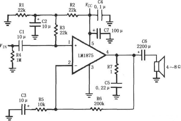 單電源供電的音頻功率放大電路