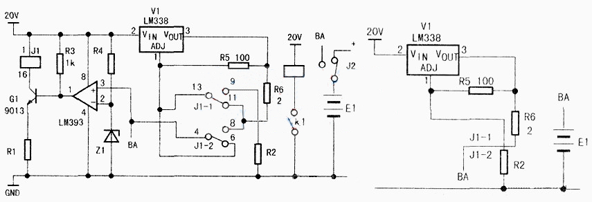 鉛酸蓄電池的充電電路圖