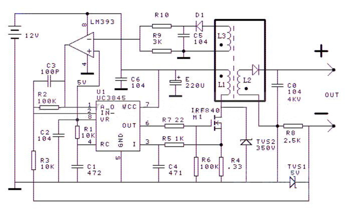 開關電源式高壓恒流源